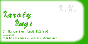 karoly ungi business card